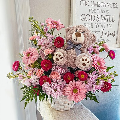 Mini Basket with Teddy